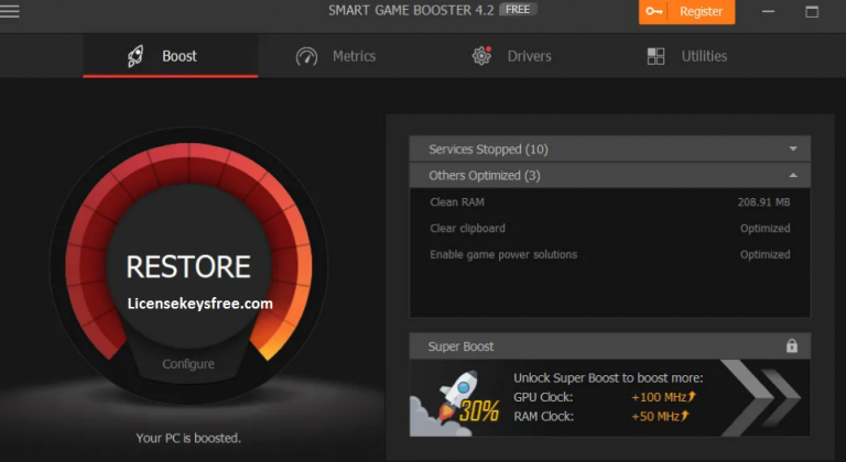 smart game booster 5.2 serial key